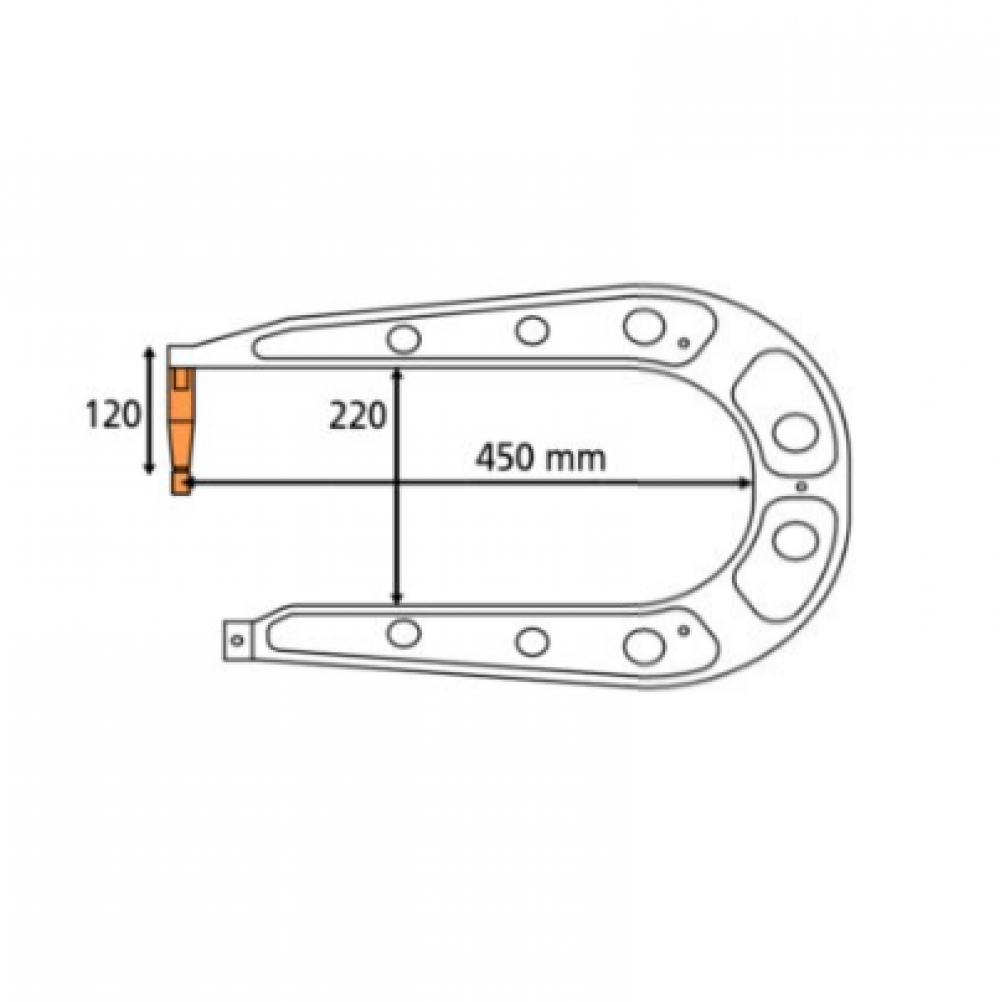Gys Плечо RC3 длиной 220 x 450 мм для Gyspot 32D-C и 100R-C с 1 наконечником
