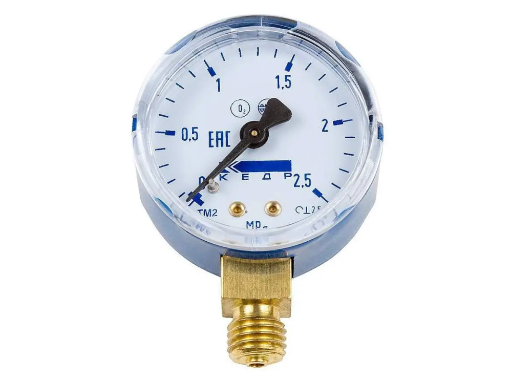 КЕДР ТМ2 Кислород, (0-2,5 МПа, кл.2,5, М12Х1,5) О2-У