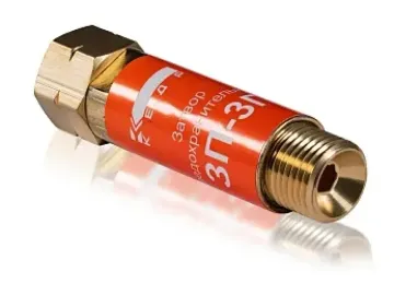 КЕДР Затвор предохранительный ЗП-3Г (пропан, ацетилен), на вход резака /горелки, М16х1,5LH левая резьба (10 шт.)