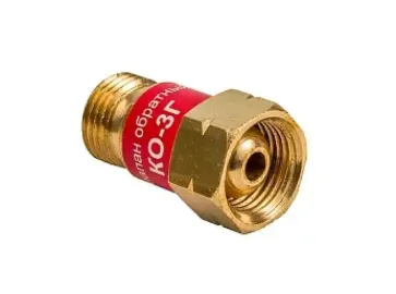 КЕДР Клапан обратный КО-3Г (пропан, ацетилен), на вход резака /горелки, М16х1,5LH левая резьба (10 шт.)