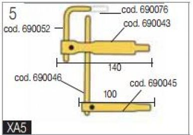 Blueweld Пара консолей с электродами, L=140 mm 803159