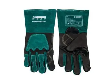 КЕДР Краги сварочные КС-20 ПРЕМИУМ, (L), черно-зеленые