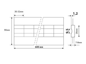 Сварог Подкладка керамическая на самоклеющейся основе (WT 102) IZH6071 (0.6м) уп. 10шт