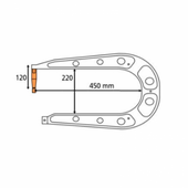 Gys Плечо RC3 длиной 220 x 450 мм для Gyspot 32D-C и 100R-C с 1 наконечником