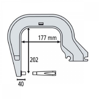 Gys Плечо типа С (С8): C clamp для INVERTER 125, DC, BP, PTI Gys Плечо типа С (С8): C clamp для INVERTER 125, DC, BP, PTI