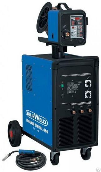 Blueweld Vegamig Digital 460 R.A. с водяным охладителем и механизмом подачи проволоки Blueweld Vegamig Digital 460 R.A. с водяным охладителем и механизмом подачи проволоки