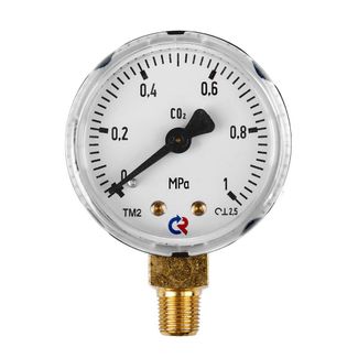 ПТК Манометр 1,0 МПа, 1/8 NPT, углекислый газ ПТК Манометр 1,0 МПа, 1/8 NPT, углекислый газ