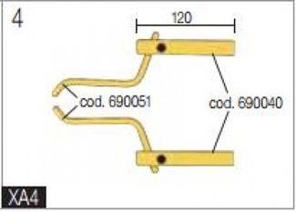 Blueweld Пара консолей, L=120 mm 803155 с электродами Blueweld Пара консолей, L=120 mm 803155 с электродами