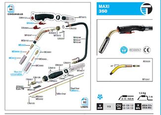 Trafimet Mig MAXI 350 (400 А возд. охл.) 3м Trafimet Mig MAXI 350 (400 А возд. охл.) 3м