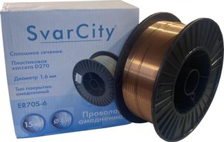 SvarCity ER 70S-6 (Св08Г2С) 1,6 мм по 15 кг SvarCity ER 70S-6 (Св08Г2С) 1,6 мм по 15 кг