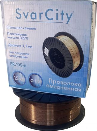 SvarCity ER 70S-6 (Св08Г2С) 1,2 мм по 15 кг SvarCity ER 70S-6 (Св08Г2С) 1,2 мм по 15 кг