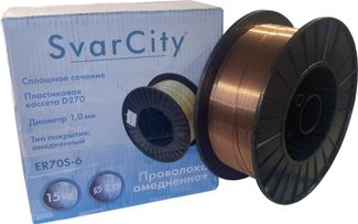 SvarCity ER 70S-6 (Св08Г2С) 1 мм по 15 кг SvarCity ER 70S-6 (Св08Г2С) 1 мм по 15 кг