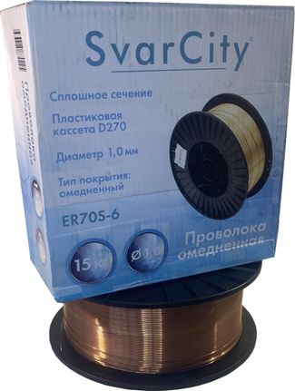 SvarCity ER 70S-6 (Св08Г2С) 1 мм по 15 кг SvarCity ER 70S-6 (Св08Г2С) 1 мм по 15 кг