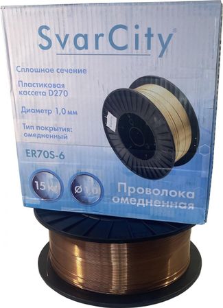 SvarCity ER 70S-6 (Св08Г2С) 1 мм по 15 кг SvarCity ER 70S-6 (Св08Г2С) 1 мм по 15 кг