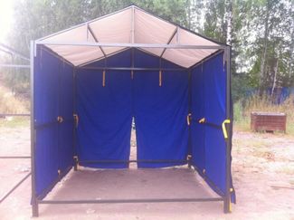 Сфера Палатка сварщика Новатор-Универсал 3x3 м с тентом из огнеупорной ткани Сфера Палатка сварщика Новатор-Универсал 3x3 м с тентом из огнеупорной ткани