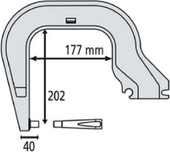 Gys Плечо типа С (С8): C clamp для INVERTER 125, DC, BP, PTI