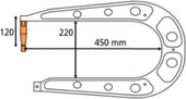 Gys Плечо RC3 длиной 220 x 450 мм для Gyspot 32D-C и 100R-C с 1 наконечником