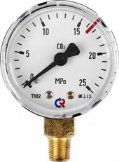ПТК Манометр 25,0 МПа, 1/8 NPT, углекислый газ